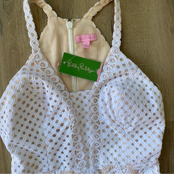 BRAND NEW LILLY PULITZER WHITE DRESS. Size 0 Absolutely Beautiful! - Picture 3 of 7
